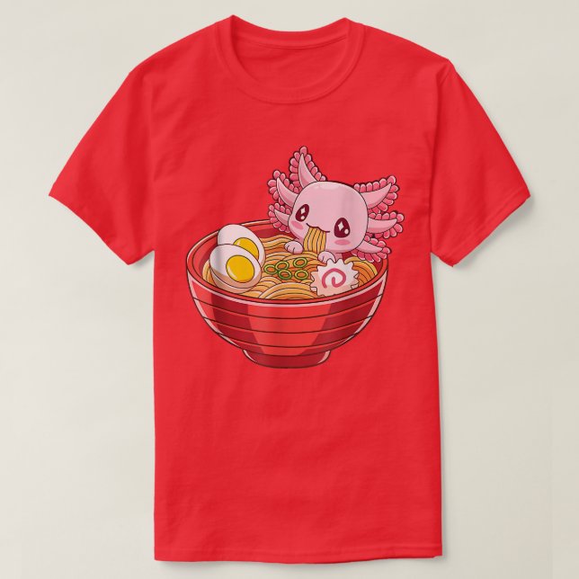 Ramen Aolotl Kawaii Anime japanische Mädchen für L T-Shirt (Design vorne)