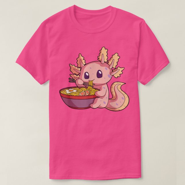 Ramen Axolotl Kawaii Anime Japanese Food Gift Girl T-Shirt (Design vorne)