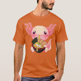 Ramen Axolotl Kawaii Anime Japanischer Lebensmitte T-Shirt