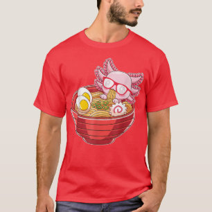 Ramen Axolotl Kawaii Anime Japanisches Lebensmitte T-Shirt