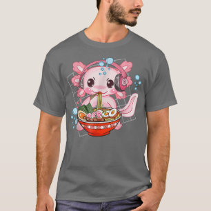 Ramen Axolotl Kawaii Anime Japanisches Lebensmitte T-Shirt