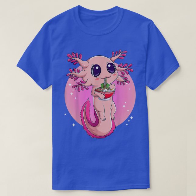 Ramen Axolotl Kawaii Anime Japanisches Lebensmitte T-Shirt (Design vorne)