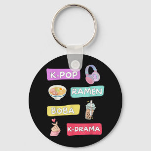 Ramen Boba K-drama Niedlich Kawaii T - Shirt.png Schlüsselanhänger