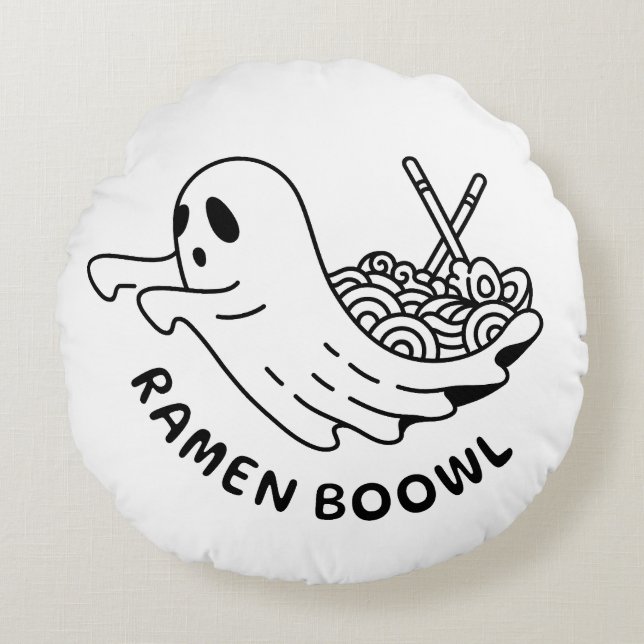 Ramen Boowl Rundes Kissen (Vorderseite)