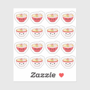 Ramen Bowl Noodles Kawaii Japanischer Lebensmittel Aufkleber