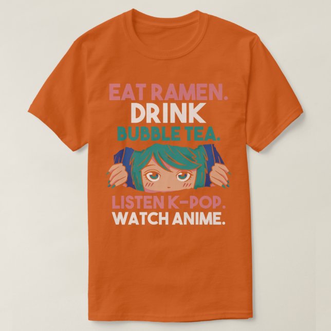 Ramen Bubble Tea K-Pop Anime Premium T-Shirt (Design vorne)