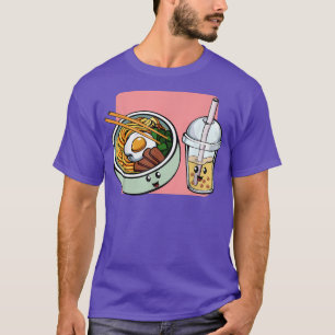 Ramen Bubble Tea Noodles Japanese Anime Asian Love T-Shirt