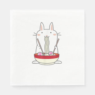 Ramen Bunny Japanese Noodles Kawaii Rabbit T-Shirt Serviette