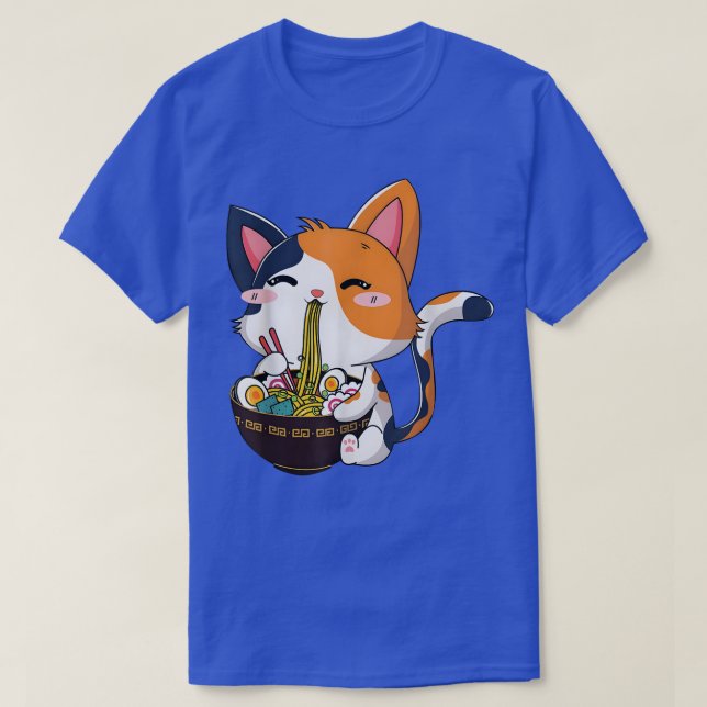 Ramen Cat Anime Bowl Kawaii Neko Japanisch1171 T-Shirt (Design vorne)