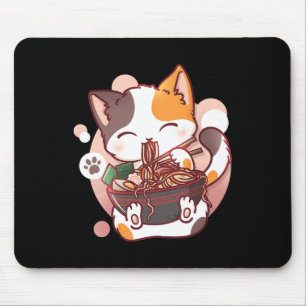 Ramen Cat Anime Bowl Kawaii Neko Japanisch Mousepad