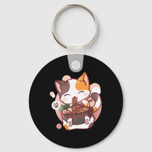 Ramen Cat Anime Bowl Kawaii Neko Japanisch Schlüsselanhänger
