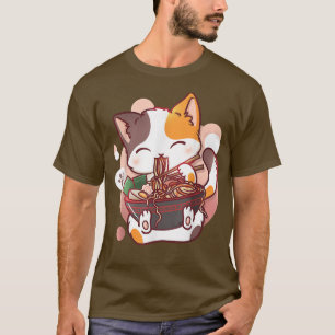 Ramen Cat Anime Bowl Kawaii Neko Japanische Mädche T-Shirt