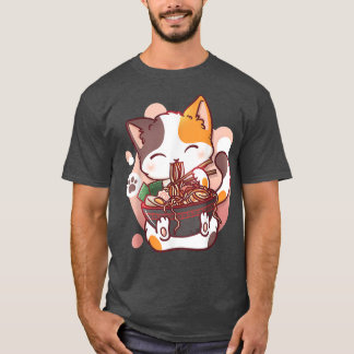 Ramen Cat Anime Bowl Kawaii Neko Japanische Mädche T-Shirt