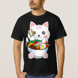 Ramen Cat Anime Bowl Kawaii Neko japanischer Leben T-Shirt