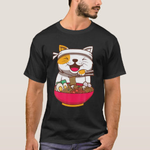 Ramen Cat Anime Kawaii Japanische Mädchen und Jun T-Shirt