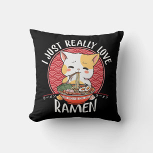 Ramen Cat Anime Kawaii Japanisches Geschenk Girls  Kissen