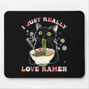 Ramen Cat Anime Kawaii Kleidung Otaku Kleidung Man Mousepad