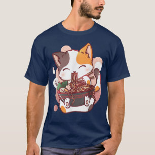 Ramen Cat Anime Kawaii Neko Japanisch T-Shirt