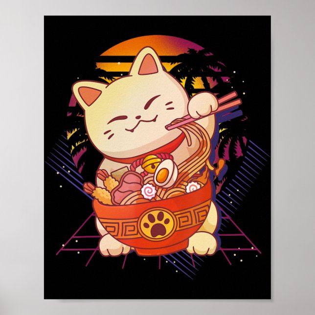 Ramen Cat Anime Poster (Vorne)