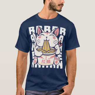Ramen Cat Eating Ramen Noodles  T-Shirt
