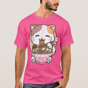 Ramen Cat Kawaii Anime Cat Ramen Lover Kawaii Neko T-Shirt