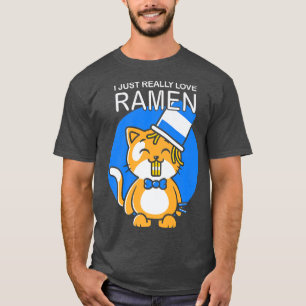 Ramen Cat Kawaii Anime Japanisch Food I Liebe Rame T-Shirt