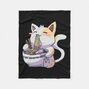 Ramen Cat Kawaii Anime Japanisch Kawaii Neko Fleecedecke