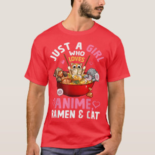 Ramen Cat Kawaii Anime Japanisch Neko Bowl Otaku N T-Shirt