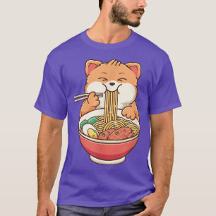 Ramen Cat Kawaii Anime japanische Mädchen Teenage T-Shirt