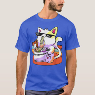 Ramen Cat Kawaii Anime japanische Mädchen Teenage T-Shirt