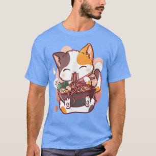 Ramen Cat Kawaii Anime Japanischer Lebensmittel Of T-Shirt