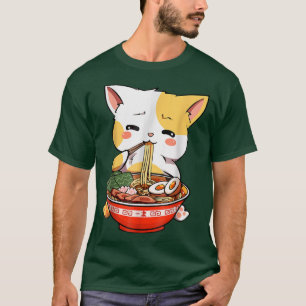 Ramen Cat Kawaii Anime T - Shirt für japanische Le
