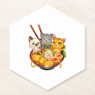 Ramen Cat Kawaii Neko Anime Otaku Cats Japanese Untersetzer