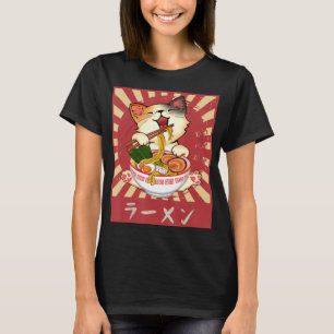 Ramen Cat Neko Anime Kawaii Japanischer Merch Gesc T-Shirt