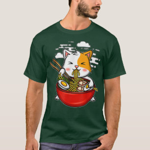 Ramen Cat Neko Anime Kawaii Japanischer Merch Gesc T-Shirt