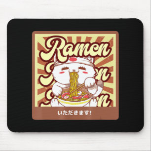 Ramen Cat Neko Anime Kawaii Japanisches Cat Lover Mousepad
