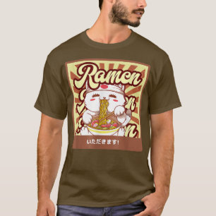 Ramen Cat Neko Anime Kawaii Japanisches Cat Lover T-Shirt