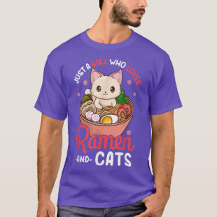 Ramen Cat Neko Anime Kawaii Otaku Girl  T-Shirt