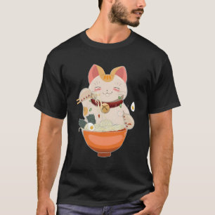 Ramen Cat Neko Anime Otaku Kawaii japanische Gesch T-Shirt