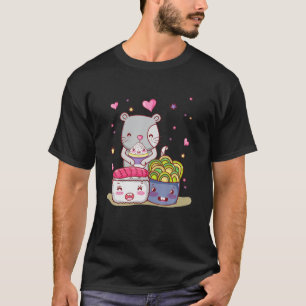 Ramen Cat T Kawaii Anime Japanisches Geschenk Sush T-Shirt