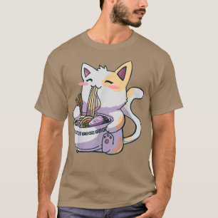 Ramen Cat T Kawaii Anime T-Shirt Japanisches Gesch