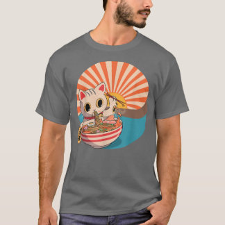 Ramen Cat T - Shirt, Japanisch Kawaii Niedlich Ani T-Shirt
