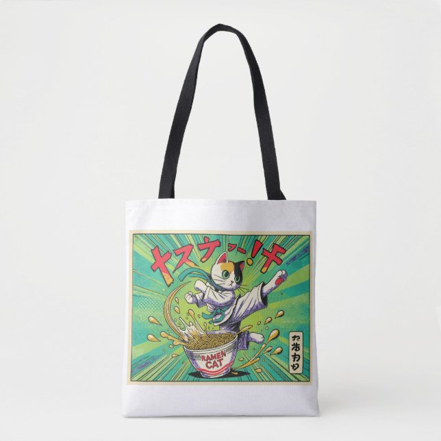 Ramen Cat Tote Bag (Vorderseite)