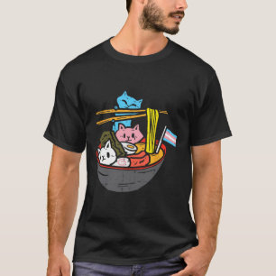 Ramen Cat Transgender Lgbt Trans Pride Janpanese N T-Shirt