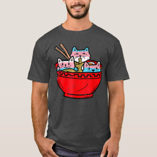 Ramen Cats Transgender Trans Pride Flag Japanisch  T-Shirt