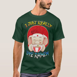 Ramen Elephant Kawaii Anime gibt Liebe Ramen Japan T-Shirt