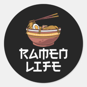 Ramen Feinschmecker Japanese Noodles Lover Runder Aufkleber