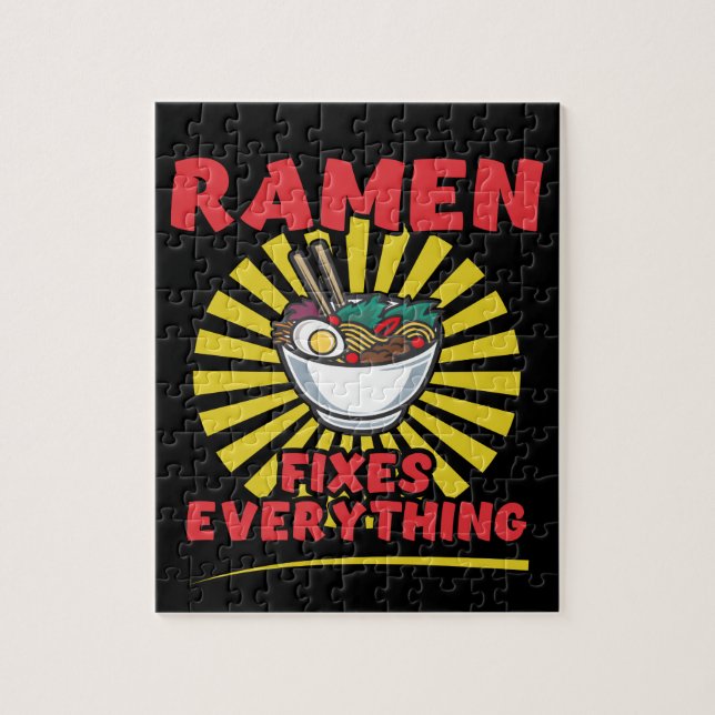 Ramen fixt alles - Funny Ramen Quote Design Puzzle (Vertikal)