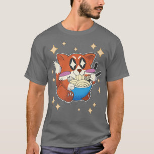 Ramen Fox Anime Manga Graphic Japan Animal Niedlic T-Shirt