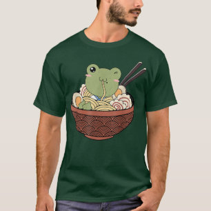 Ramen Frog Japanischer Ramen Noodles Niedlich Fros T-Shirt